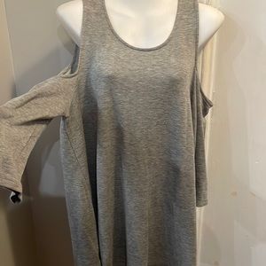 Forever 21 Grey Cold Shoulder Top 1X